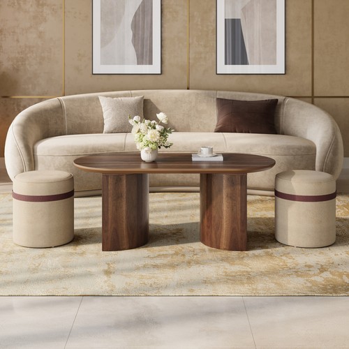 Oval coffee table - table, set