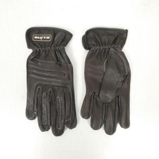 Paire Gant moto cuir marron