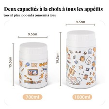 Bocal bento isotherme en acier