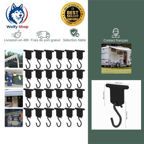 Crochets auvent camping car - camping, en