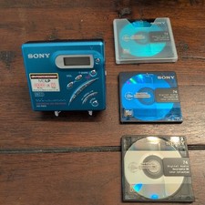 Sony Walkman MZ-R500 MiniDisc Recorder Portable Player Blue MDLP Nrmint Tested