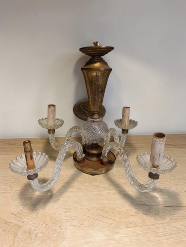Ancien lustre verre ou - ancien, en