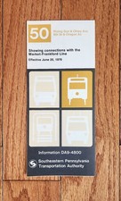 1976 SEPTA TROLLEY STREETCAR TIME TABLE ROUTE 50 PHILADELPHIA PA