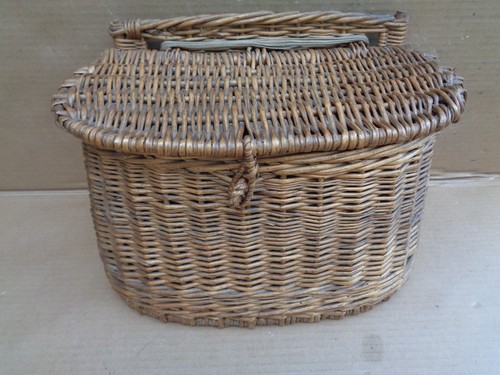 Ancien panier pêche en - ancien, de
