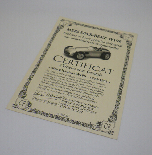 Certificat mercedes benz - certificat, mercedes-benz