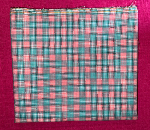 Tissu ancien coton - , écossais