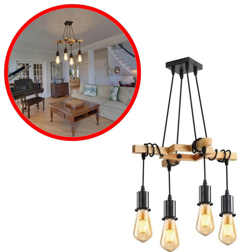 Suspension bois industrielle - suspension,