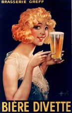 POSTER AFFICHE  BIERE DIVETTE