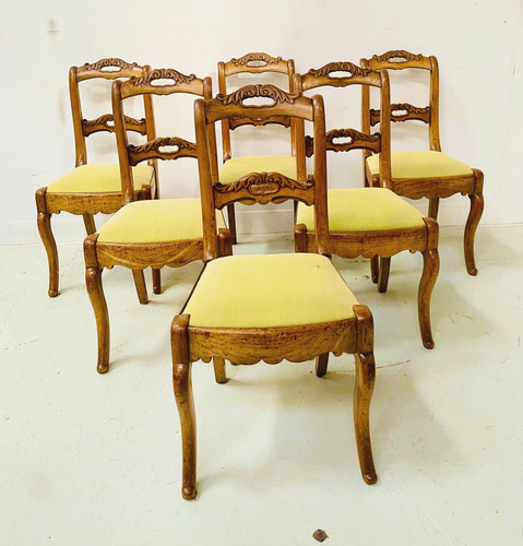 Suite chaises merisier - suite, en