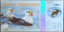 Billet 50 Polar Dollars - EIDER A DUVET - 2017  Arctic Territories - Arctique