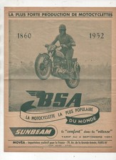 (motorcycle), old advertising papers: BSA / SUNBEAM 1952 (P46387)