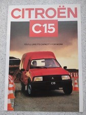 Citroen C15 C15E Super Petrol C15D Diesel Van UK Brochure July 1986