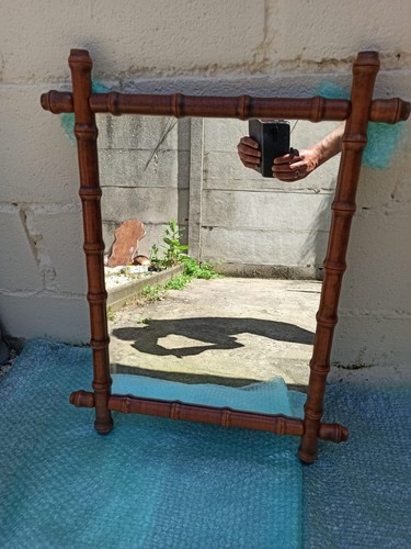 Ancien miroir cadre bois - ancien,