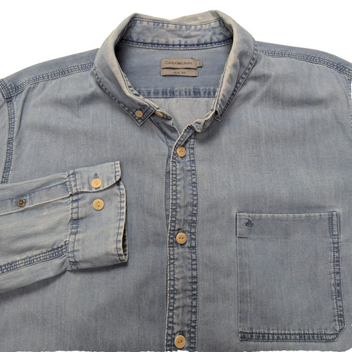 Chemise calvin klein bleue - klein,