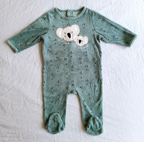 Grenouillere pyjama vert - grenouillere,