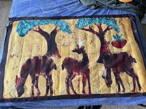 Peinture africaine sur tissu - peinture,