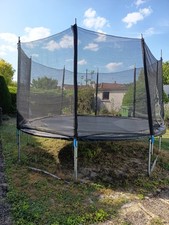 trampoline Trigano-diamètre 3m50+échelle+bâche protection+clé montage+piquets 