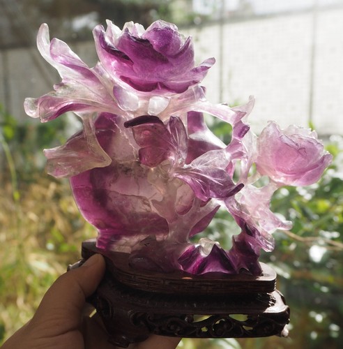 Vase fluorite sculpté - vase,