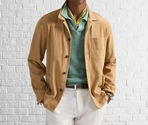 Veste cuir suédine beige - veste,