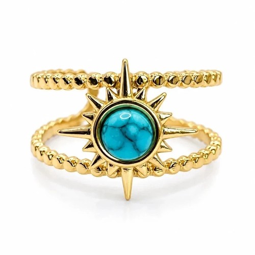 Bague dorée femme - bague, double