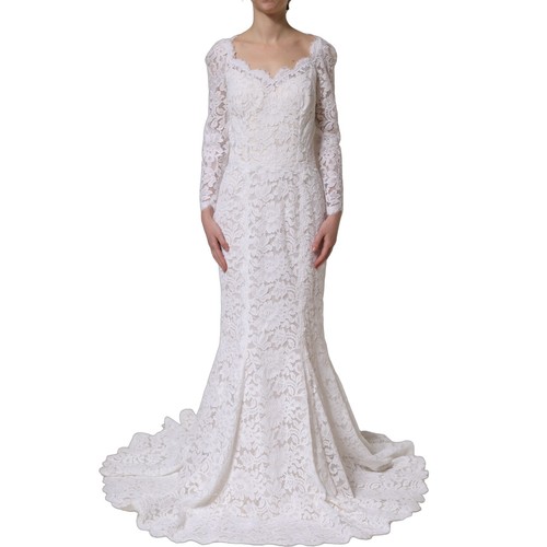 Robe longue sirène - , blanche