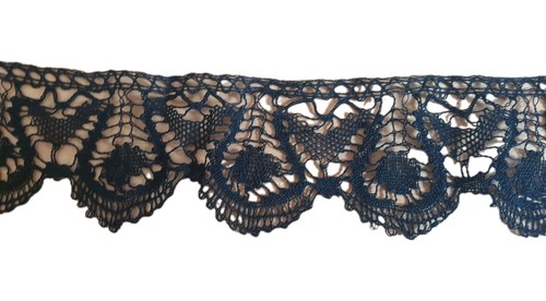 Dentelle noire fuseaux - noire,
