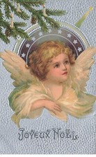 MIKIH-0113 ANGEL ANGEL ANGEL MERRY CHRISTMAS SILVER DECOR FIR CANDLES