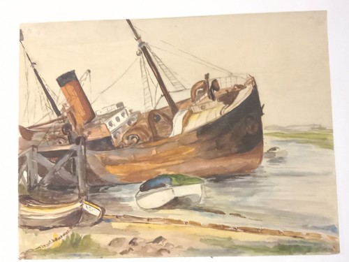 Bateau vapeur échoué - vapeur,