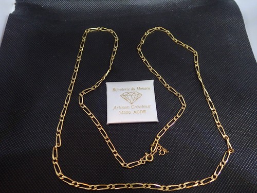 Chaine maille alternée or - alternée, en