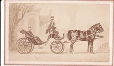 Photo CDV Emperor of Germany William I King of Prussia in horse-drawn carriage