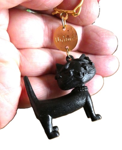 Ancien porte cle - chat, cat