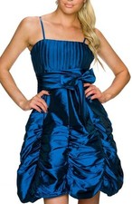 Sexy Miss Femmes Robe Cocktail Satin Brillant Soir Robe S 34 M 36 L 38 Marine