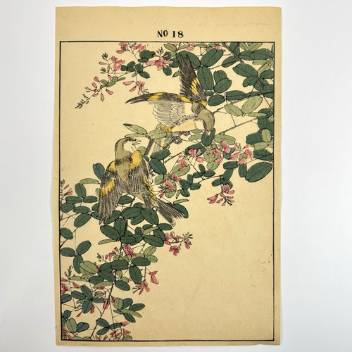 Estampe oiseau japonaise - d’oiseau,