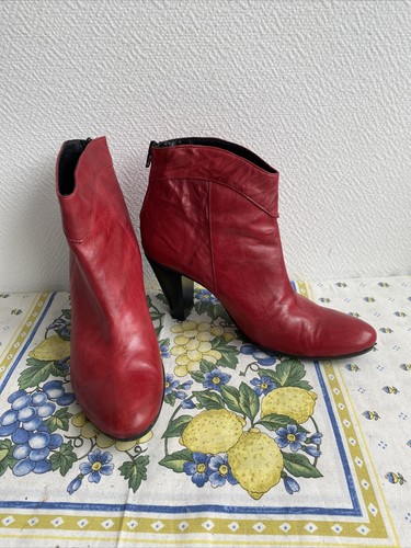 Jolie bottines rouge marque - jolie,