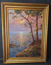 Marine Seaside Oil Painting Signed Dieudonné JACOBS (1887-1967)