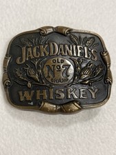 Rare Vintage Jack Daniels Tennessee Whiskey Bronze 1982 Belt Buckle