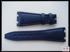 Sangle en Cuir Bleu Navy pour