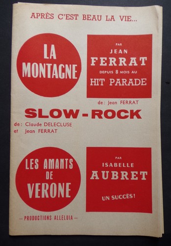 Partition la montagne - partition,