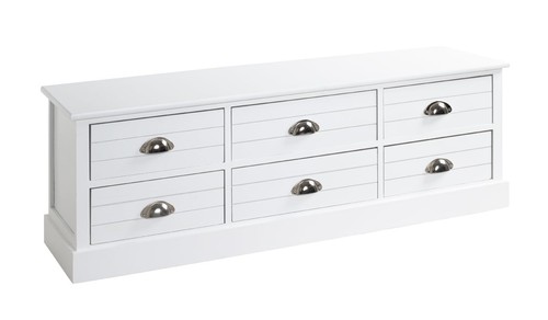 Commode blanc bois massif - commode, blanc,