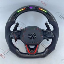 Custom Carbon Fiber Steering Wheel For VW Golf 8 MK8 GTI Golf GTE 2020-2024