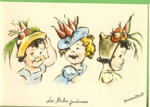 Germaine bouret carte - carte, postale