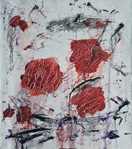 Peinture huile abstraite - peinture,