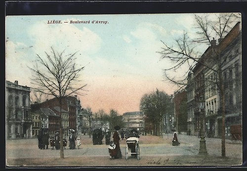 Cpa liège boulevard avroy - liège,,