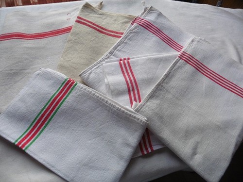 Lot torchons anciens - 6,