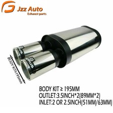 Universal Exhaust Rear Muffler Exhaust Pipe Black Remus Tube Tail 2-2.5inch