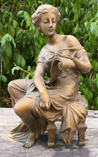 Statue bronze allégorie - statue,
