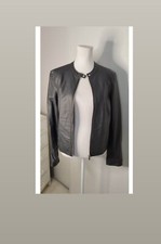 Veste En Simili Cuir Bleu