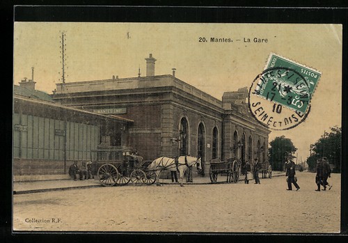 Cpa mantes gare 1910 - cpa,