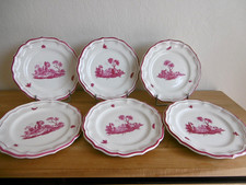 SIX ASSIETTES PLATES FAIENCE