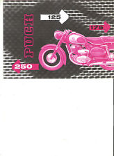 PUCH MOTO - 125 175 250 SV SVS SG SGA SGSA / catalogue brochure dépliant
